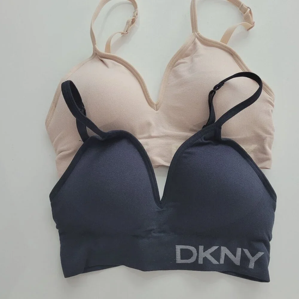 NEW DKNY 2-Pack Women's M Seamless Bra  Soft Stretch Fabric H560 - Picture 3 of 8